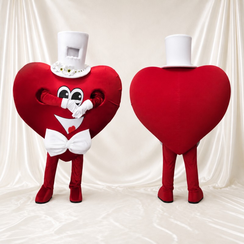 Heart Magician Mascot Costume Full Body for Adults Stage Events
