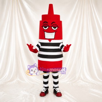 Bouteille de Ketchup Costume de mascotte intégral pour adultes Événements gastronomiques
