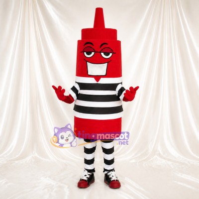 Ketchup Bottle Mascot Costume Full Body for Adults Food Events