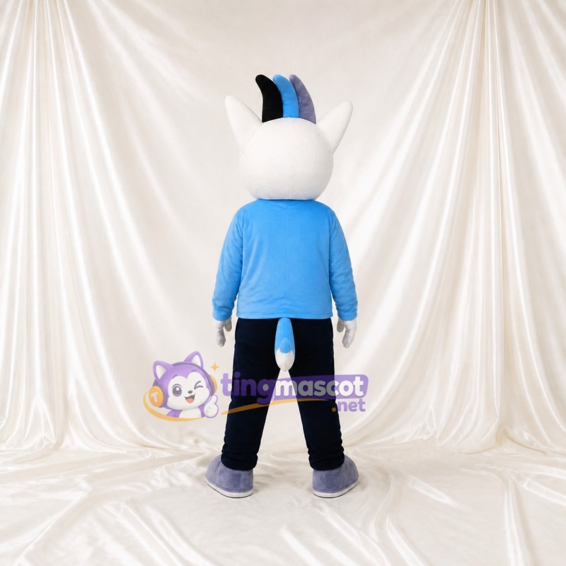 White Dog Mascot Costume Full Body for Adults Sports Events