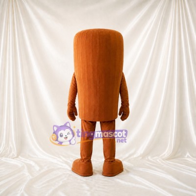 Wooden Block Mascot Costume Full Body for Adults Promotions