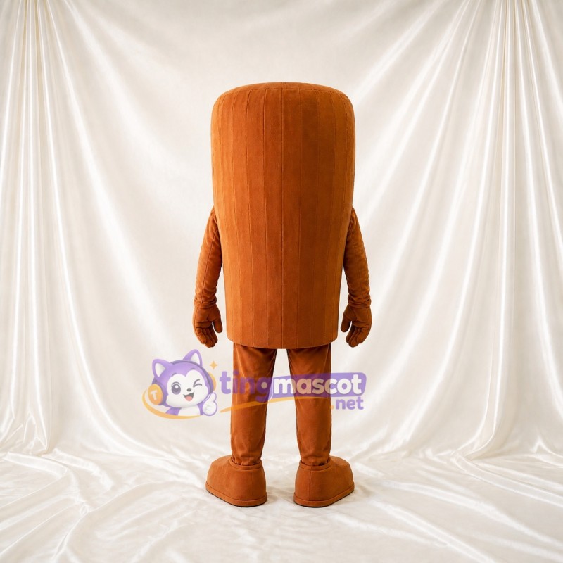 Wooden Block Mascot Costume Full Body for Adults Promotions