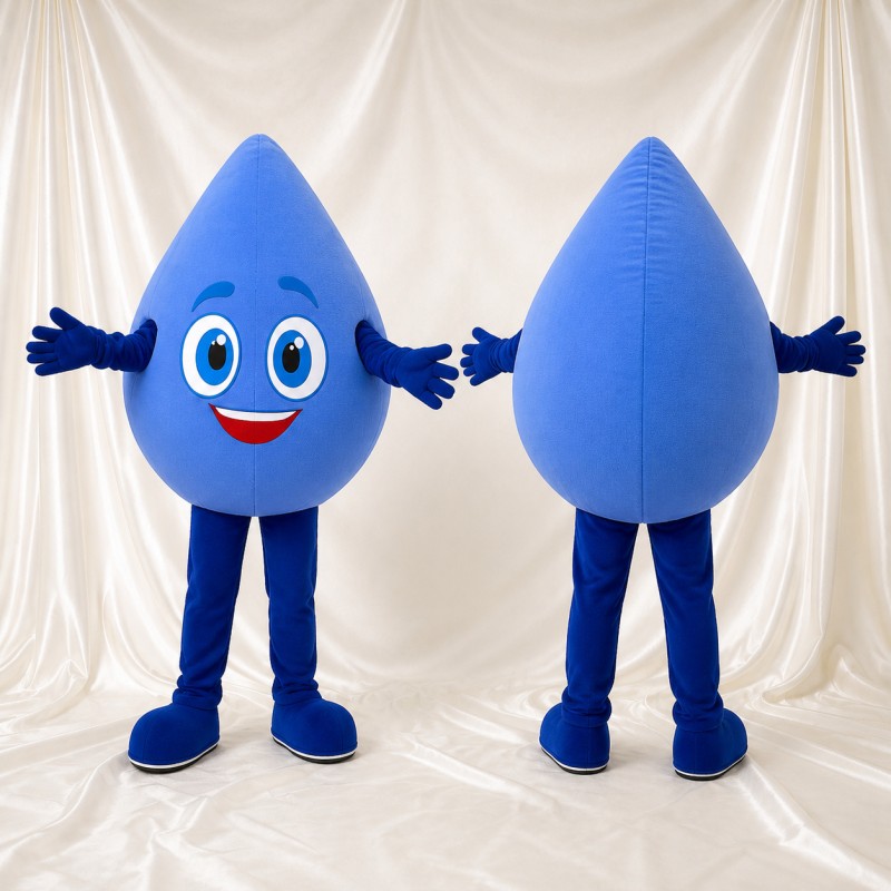 Water Drop Mascot Costume Full Body for Adults School Events