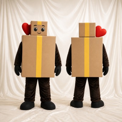 Gift Box Mascot Costume Full Body for Adults Promotions