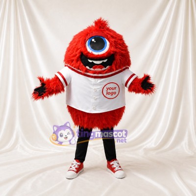 One Eyed Monster Mascot Costume Full Body for Adults Sports Events