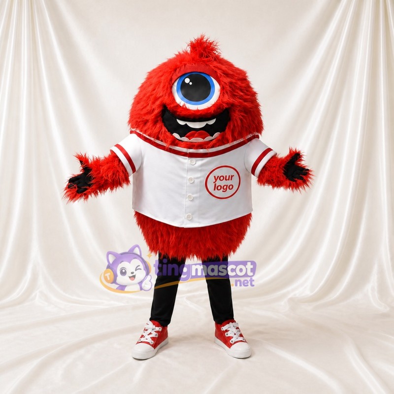 One Eyed Monster Mascot Costume Full Body for Adults Sports Events