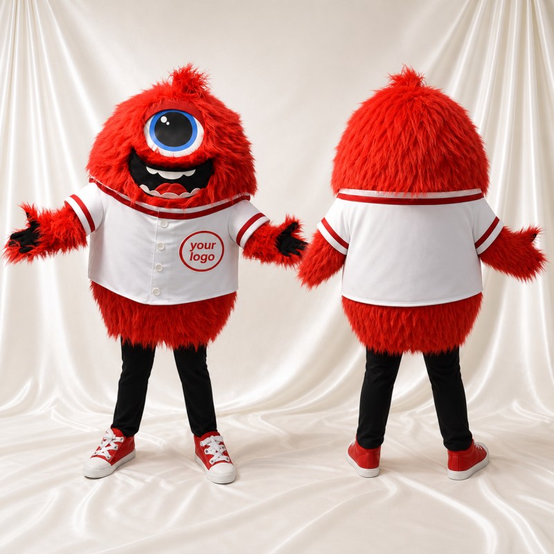 One Eyed Monster Mascot Costume Full Body for Adults Sports Events