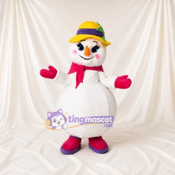 Bonhomme de Neige Costume de mascotte intégral pour adultes Noël