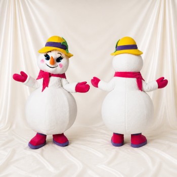 Bonhomme de Neige Costume de mascotte intégral pour adultes Noël