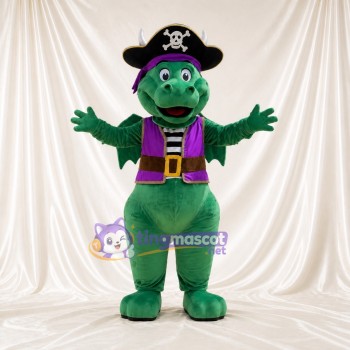 Costume de mascotte tricératops pirate intégral pour adultes – événements de scène