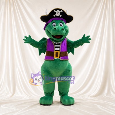 Costume de mascotte tricératops pirate intégral pour adultes – événements de scène
