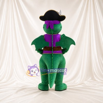 Costume de mascotte tricératops pirate intégral pour adultes – événements de scène
