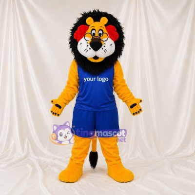 Lion Jaune Costume de mascotte intégral pour adultes Événements sportifs