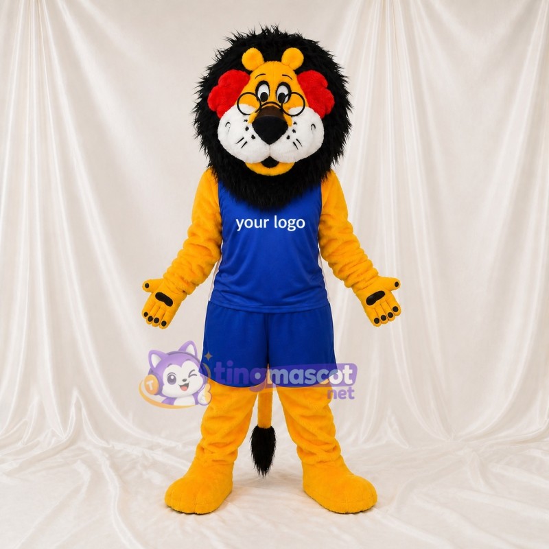 Lion Jaune Costume de mascotte intégral pour adultes Événements sportifs