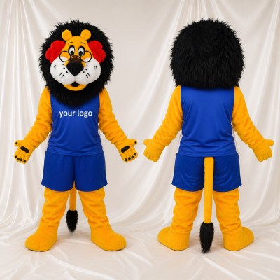Lion Jaune Costume de mascotte intégral pour adultes Événements sportifs