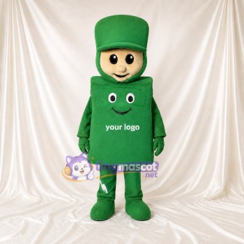 Block Worker Mascot Costume Full Body for Adults Trade Shows