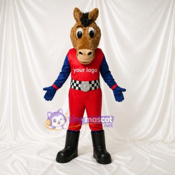 Cheval de course Costume de mascotte intégral pour adultes Événements sportifs