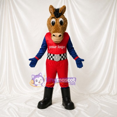Cheval de course Costume de mascotte intégral pour adultes Événements sportifs