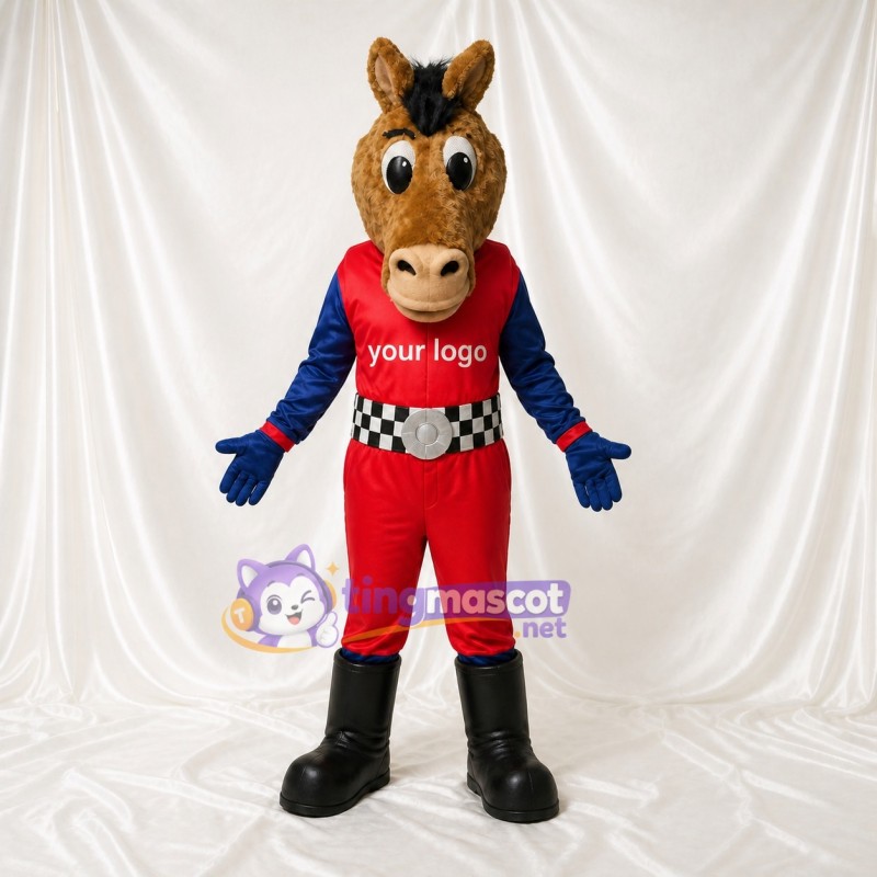 Cheval de course Costume de mascotte intégral pour adultes Événements sportifs
