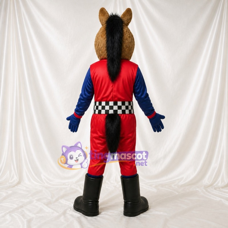 Cheval de course Costume de mascotte intégral pour adultes Événements sportifs