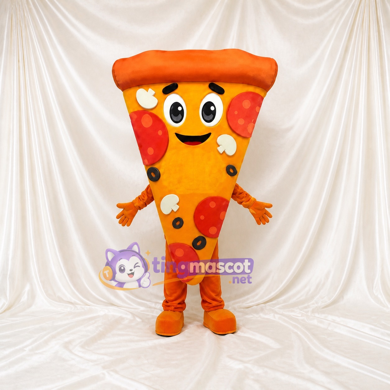 Pizza Slice Mascot Costume Full Body for Adults Food Events Pizza Slice Mascot Costume Full Body for Adults Food Events