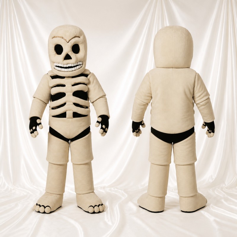 Skeleton Mascot Costume Full Body for Adults Stage Events