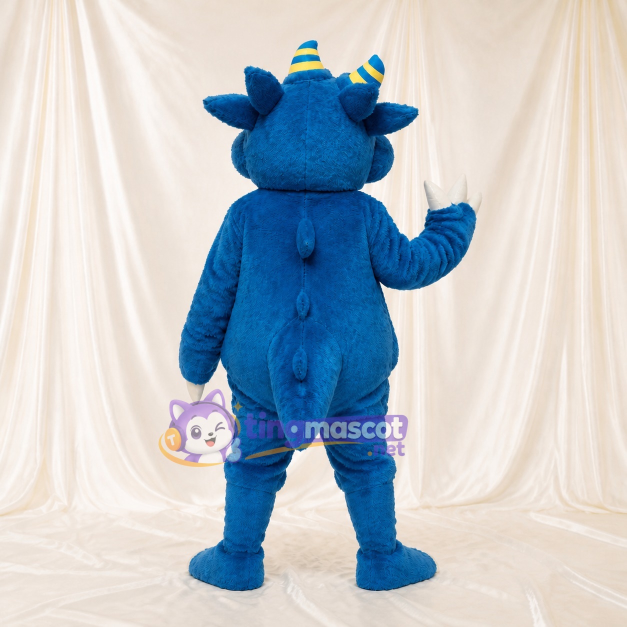 Blauer Drache Maskottchenkostüm Ganzkörper für Erwachsene Sportveranstaltungen Blauer Drache Maskottchenkostüm Ganzkörper für Erwachsene Sportveranstaltungen