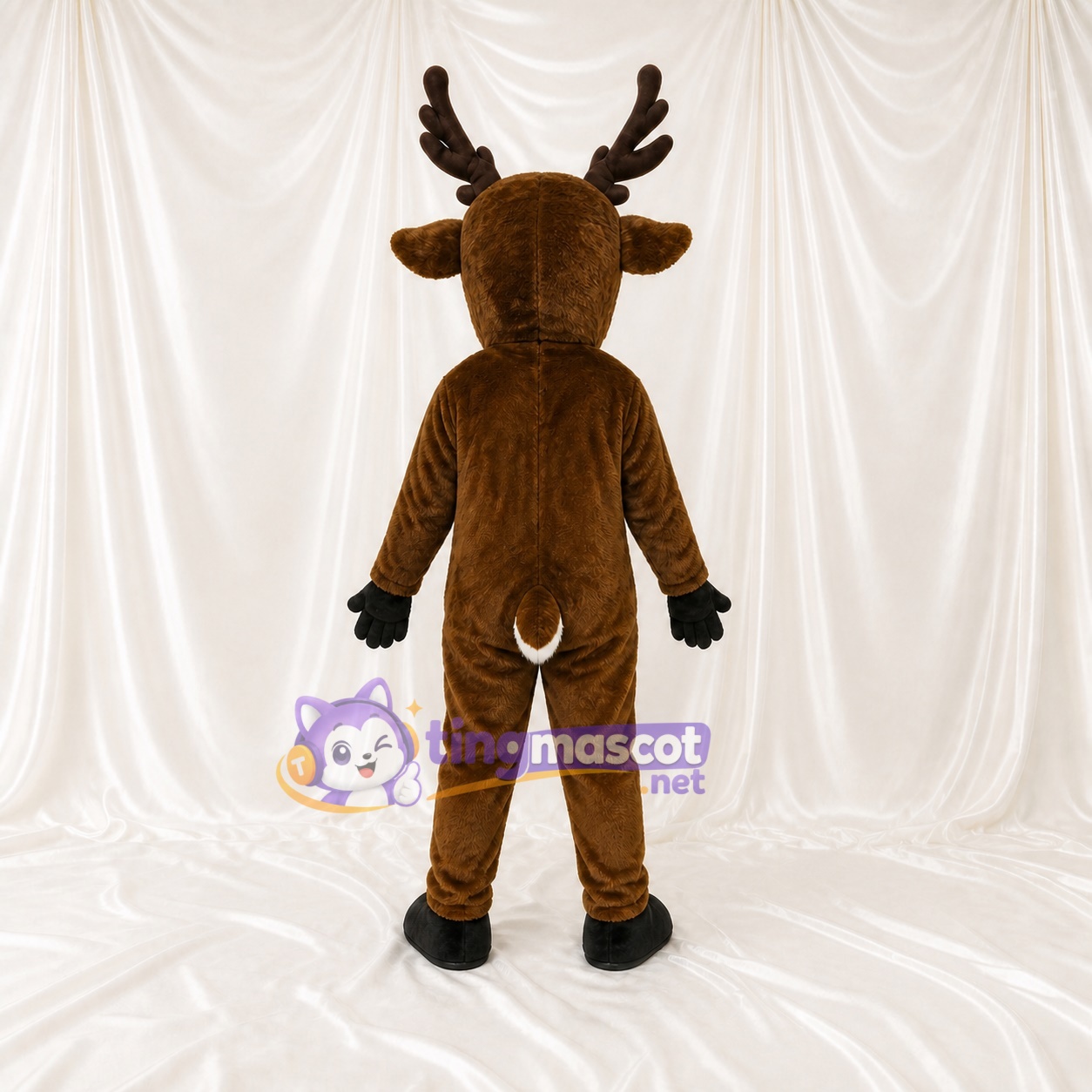 Braunes Rentier Maskottchenkostüm Ganzkörper für Erwachsene Weihnachten Braunes Rentier Maskottchenkostüm Ganzkörper für Erwachsene Weihnachten