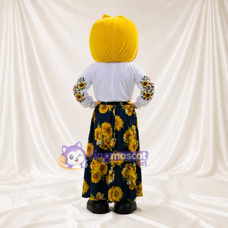 Folk Woman Mascot Costume Full Body for Adults Stage Events