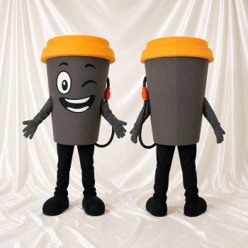Tasse de café Costume de mascotte intégral pour adultes Événements gastronomiques