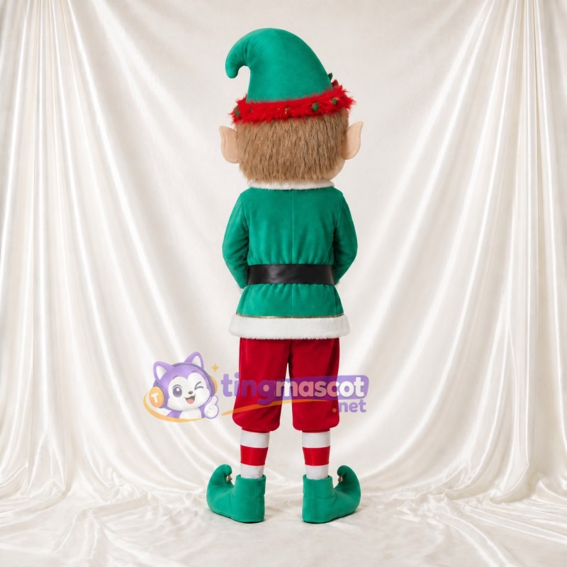 Christmas Elf Mascot Costume Full Body for Adults Christmas