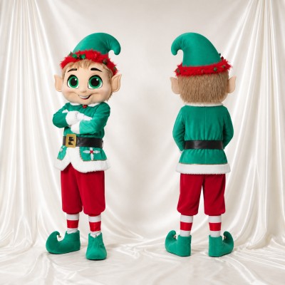 Christmas Elf Mascot Costume Full Body for Adults Christmas