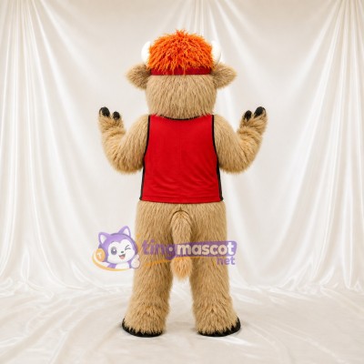 Taureau Hirsute Costume de mascotte intégral pour adultes Événements sportifs