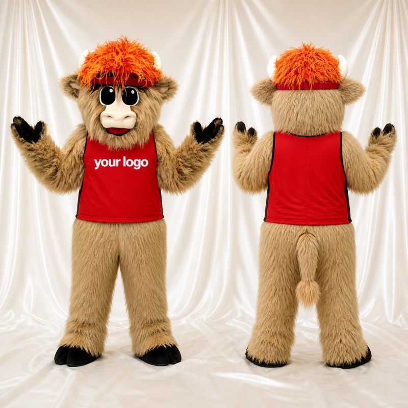 Taureau Hirsute Costume de mascotte intégral pour adultes Événements sportifs