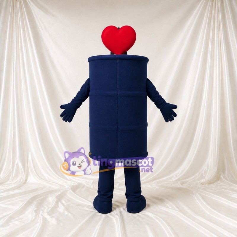 Heart Cylinder Mascot Costume Full Body for Adults Charity Events