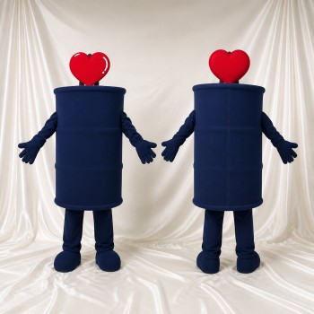 Cylindre Cœur Costume de mascotte intégral pour adultes Événements caritatifs