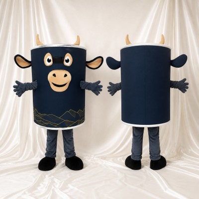 Cow Can Mascot Costume Full Body for Adults Food Events