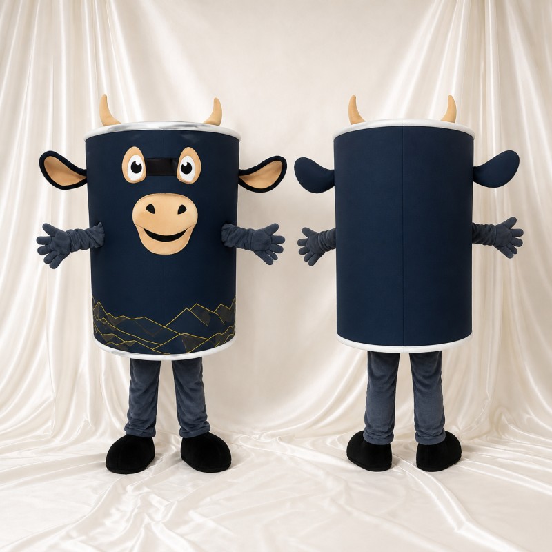 Cow Can Mascot Costume Full Body for Adults Food Events