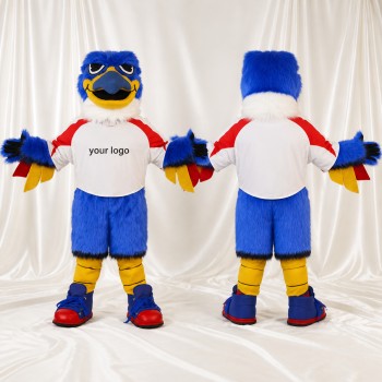 Blue Eagle Mascot Costume Full Body for Adults Sports Events