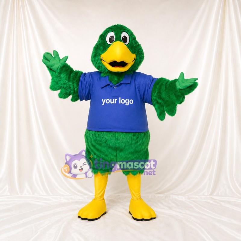Green Duck Mascot Costume Full Body for Adults Sports Events