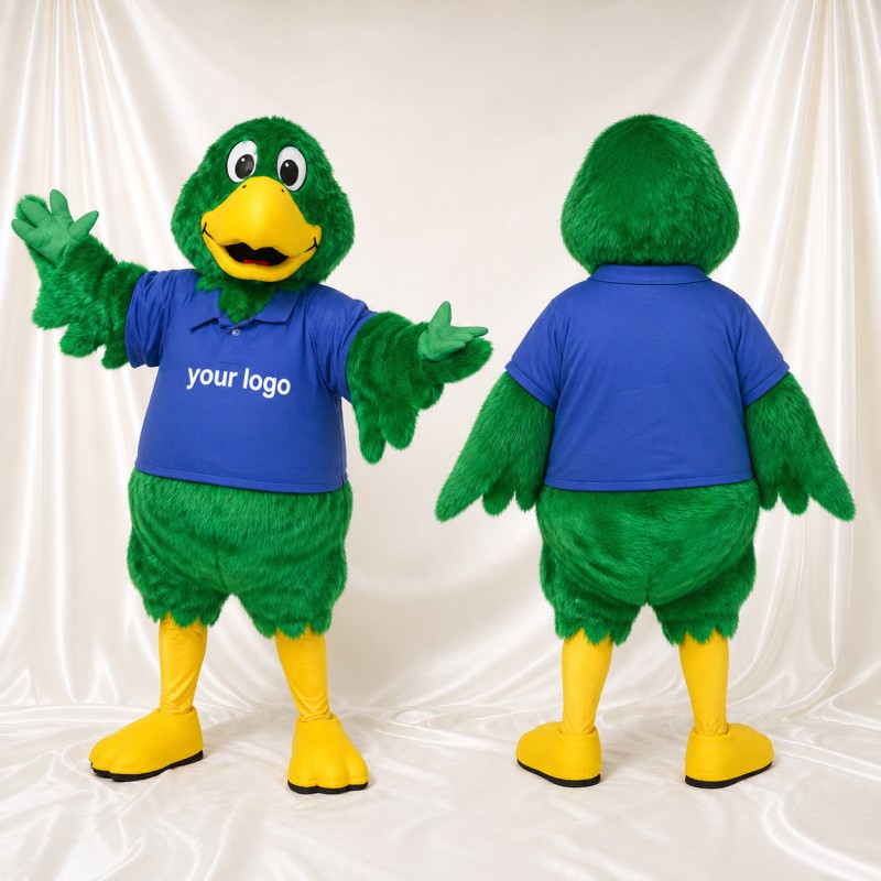 Green Duck Mascot Costume Full Body for Adults Sports Events