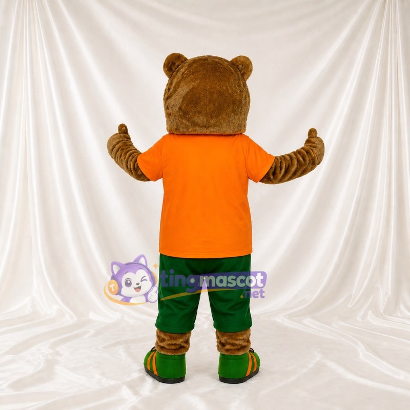 Brown Bear Mascot Costume Full Body for Adults Sports Events