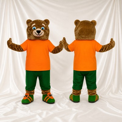 Brown Bear Mascot Costume Full Body for Adults Sports Events