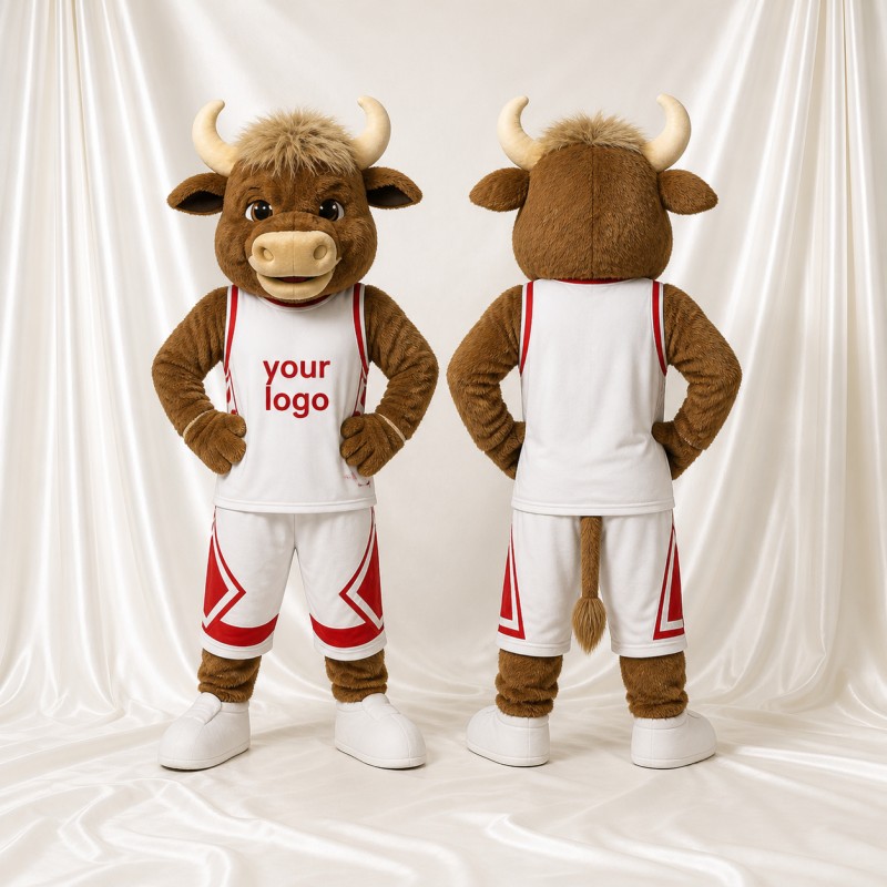 Bull Mascot Costume Full Body for Adults Sports Events
