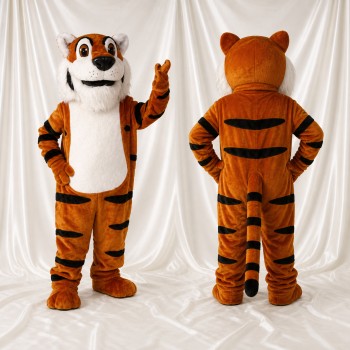 Bold Striped Tiger Mascot Costume Full Body for Adults Sports Events