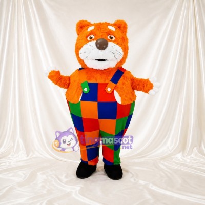 Orange Cat Mascot Costume Full Body for Adults School Events