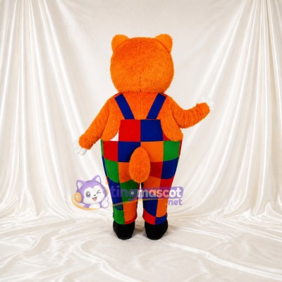 Orange Cat Mascot Costume Full Body for Adults School Events