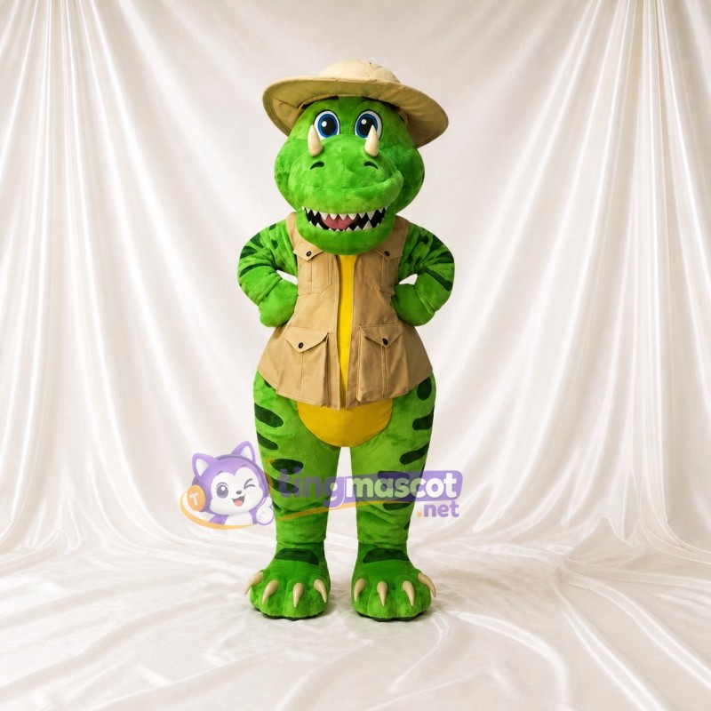 Costume de mascotte tricératops intégral pour adultes – zoos