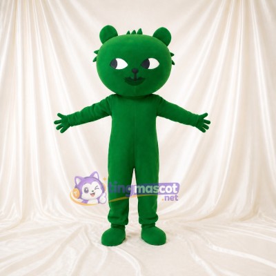 Green Bear Mascot Costume Full Body for Adults School Events