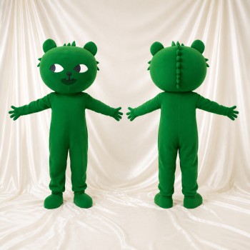 Ours vert Costume de mascotte intégral pour adultes Événements scolaires